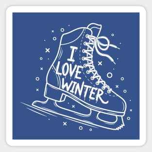 I Love Winter: Ice Skating Sticker